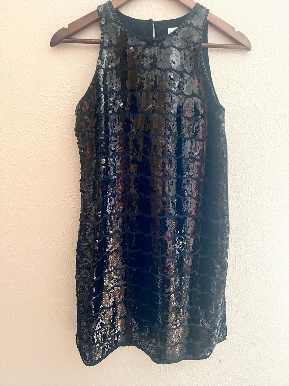 Vineyard Vines Black Sequin Beaded Rope Knot Party Dress Size 2